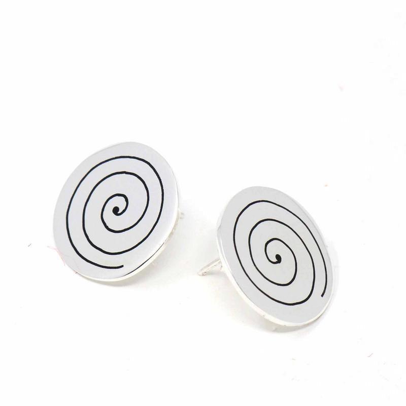 Stud Earrings, Spirals - Flyclothing LLC