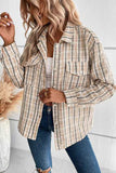 Pocketed Button Up Collared Neck Jacket - Trendsi - Flyclothing LLC