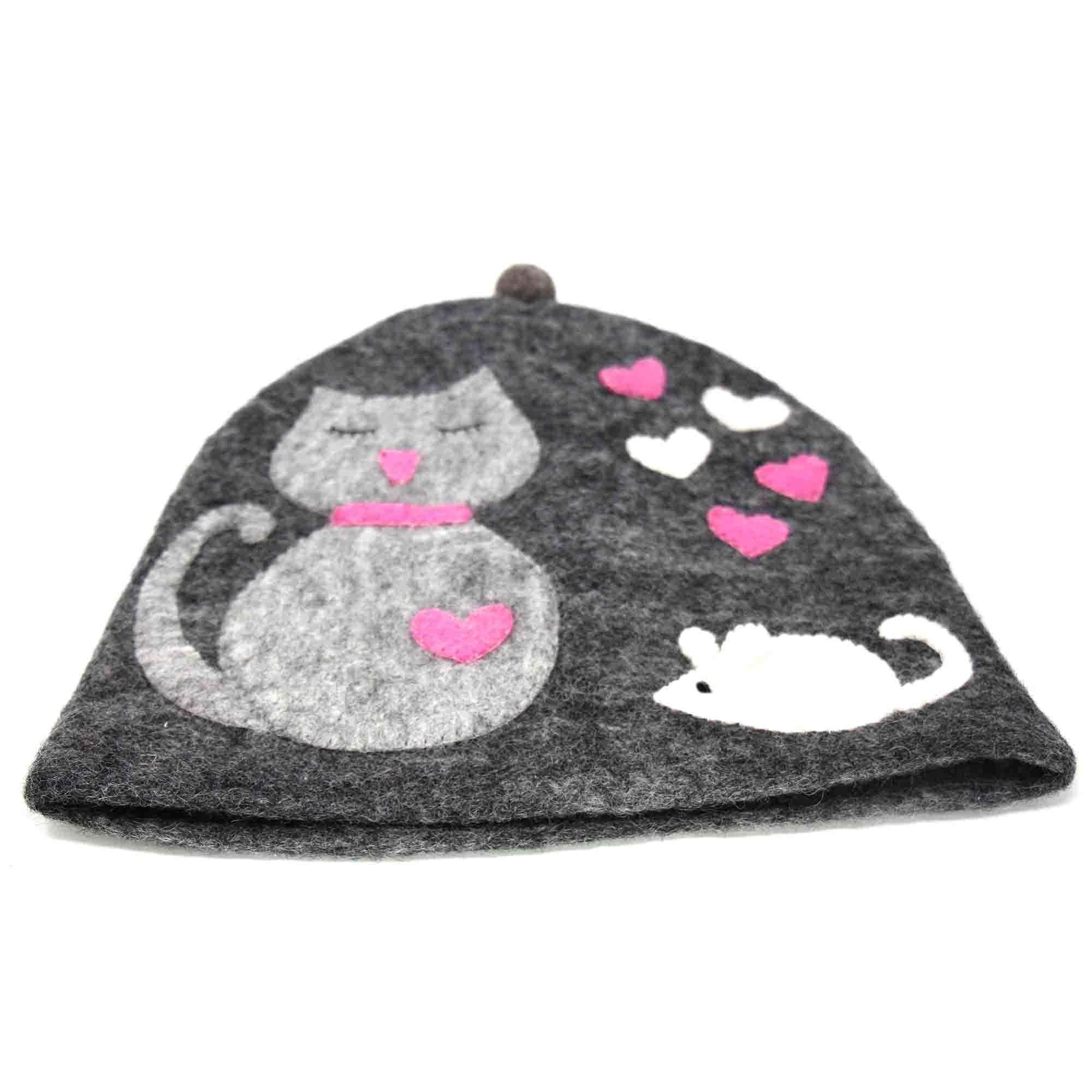 Hand Crafted Felt: Cat Tea Cozy - Global Groove Direct