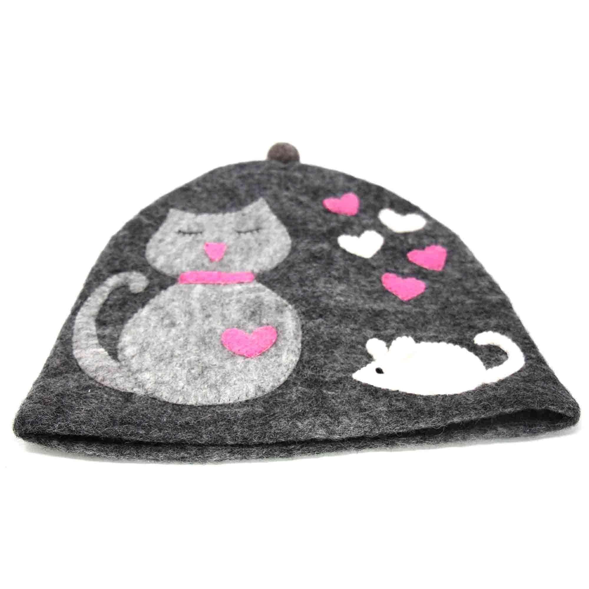 Hand Crafted Felt: Cat Tea Cozy - Flyclothing LLC