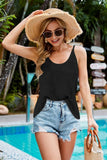 Scoop Neck Rib-Knit Cami - Trendsi