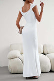 Cap Sleeve Scoop Neck Maxi Dress - Trendsi - Flyclothing LLC