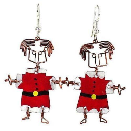 Set of 10 Dancing Girl Santa Earrings - Creative Alternatives - Flyclothing LLC