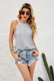 Grecian Neck Knit Tank - Trendsi - Flyclothing LLC