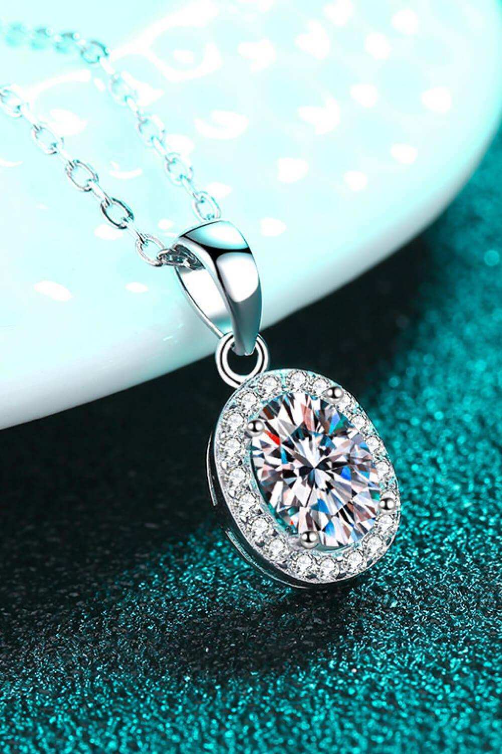 Be The One 1 Carat Moissanite Pendant Necklace - Trendsi - Flyclothing LLC