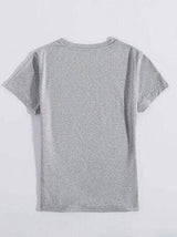 Lucky Clover Round Neck Short Sleeve T-Shirt - Trendsi - Flyclothing LLC