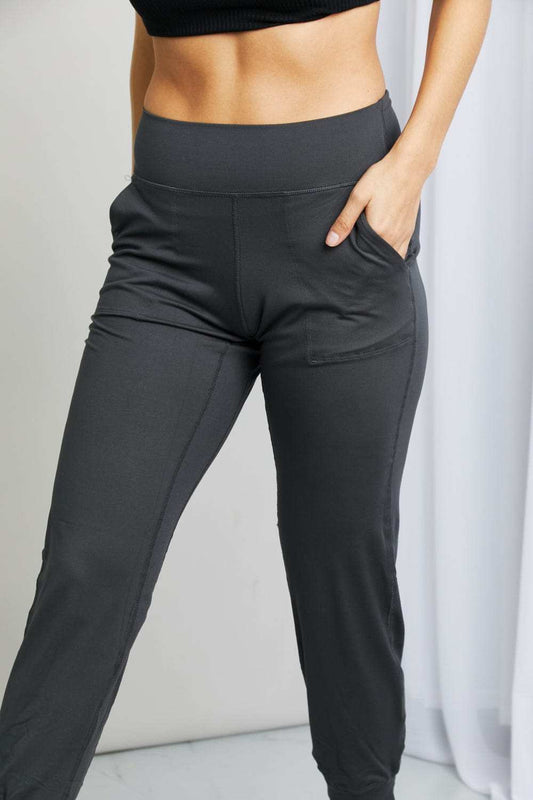 Leggings Depot Full Size Wide Waistband Cropped Joggers - Trendsi - Flyclothing LLC