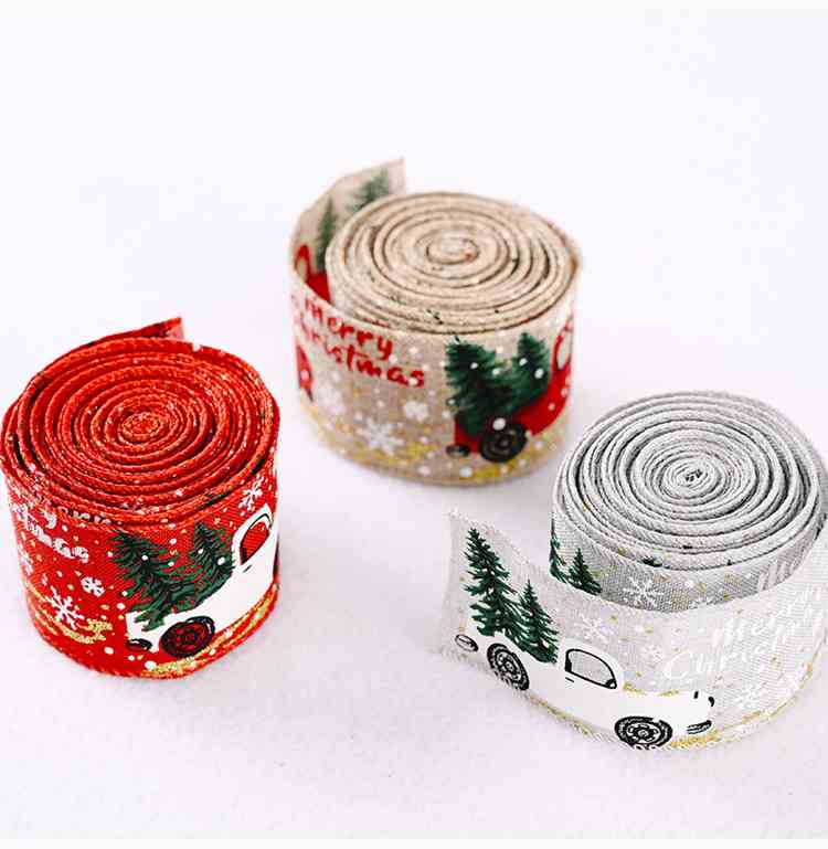 Car & Christmas Tree Ribbon - Trendsi - Flyclothing LLC