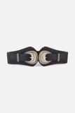 Shell Double Buckle Elastic Wide Belt - Trendsi - Flyclothing LLC