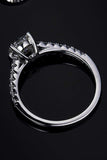 1 Carat Moissanite 925 Sterling Silver Side Stone Ring - Trendsi - Flyclothing LLC