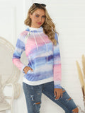 Full Size Tie-Dye Long Sleeve Hoodie - Trendsi