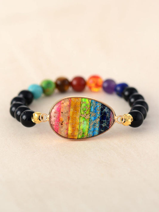 Geometrical Shape Beaded Bracelet - Trendsi