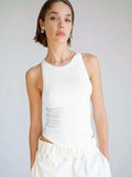Halter Neck Ribbed Cropped Top - Trendsi - Flyclothing LLC