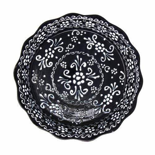 Encantada Handmade Pottery Serving Dish, Black & White - Encantada - Flyclothing LLC