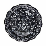 Encantada Handmade Pottery Serving Dish, Black & White - Encantada