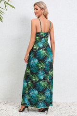 Printed Surplice Maxi Cami Dress - Trendsi
