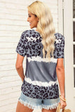 Leopard V-Neck Tee Shirt - Trendsi - Flyclothing LLC