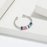 925 Sterling Silver Oil Drip Ring - Trendsi