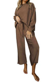 Dropped Shoulder Top and Pants Set - Trendsi - Flyclothing LLC