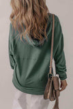 V-Neck Long Sleeve Hooded Top - Trendsi - Flyclothing LLC