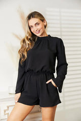 Culture Code Full Size Open Back Romper with Pockets - Trendsi - Flyclothing LLC