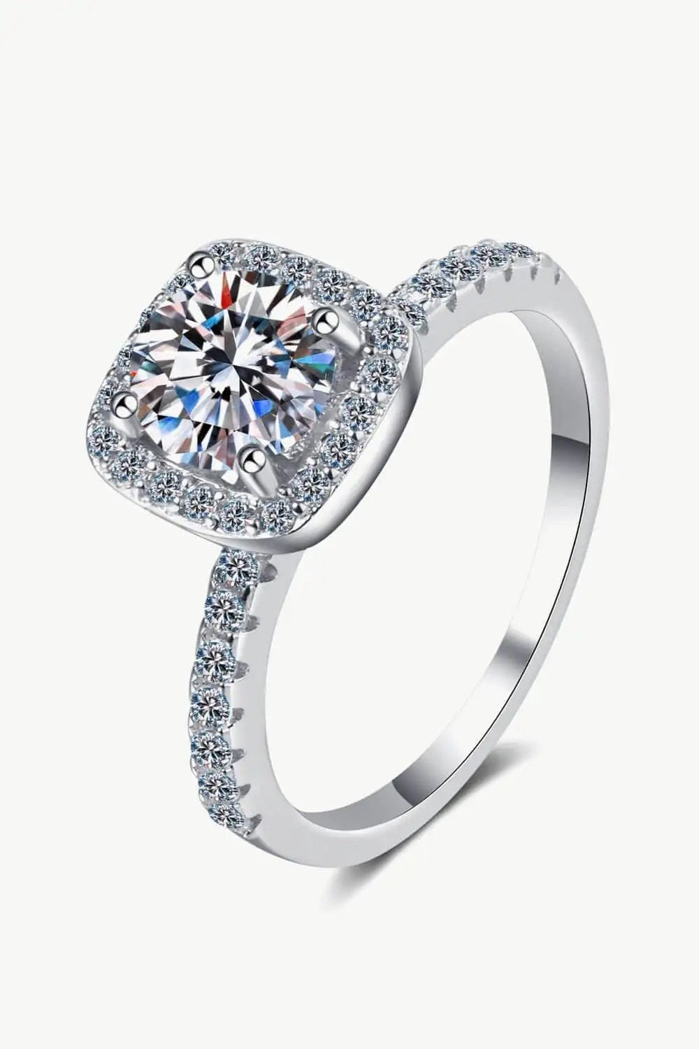 Square Moissanite Ring - Trendsi