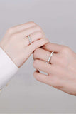 Moissanite Minimalist Rhodium-Plated Ring - Trendsi - Flyclothing LLC