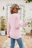 Eyelet V-Neck Smocked Flounce Sleeve Blouse - Trendsi