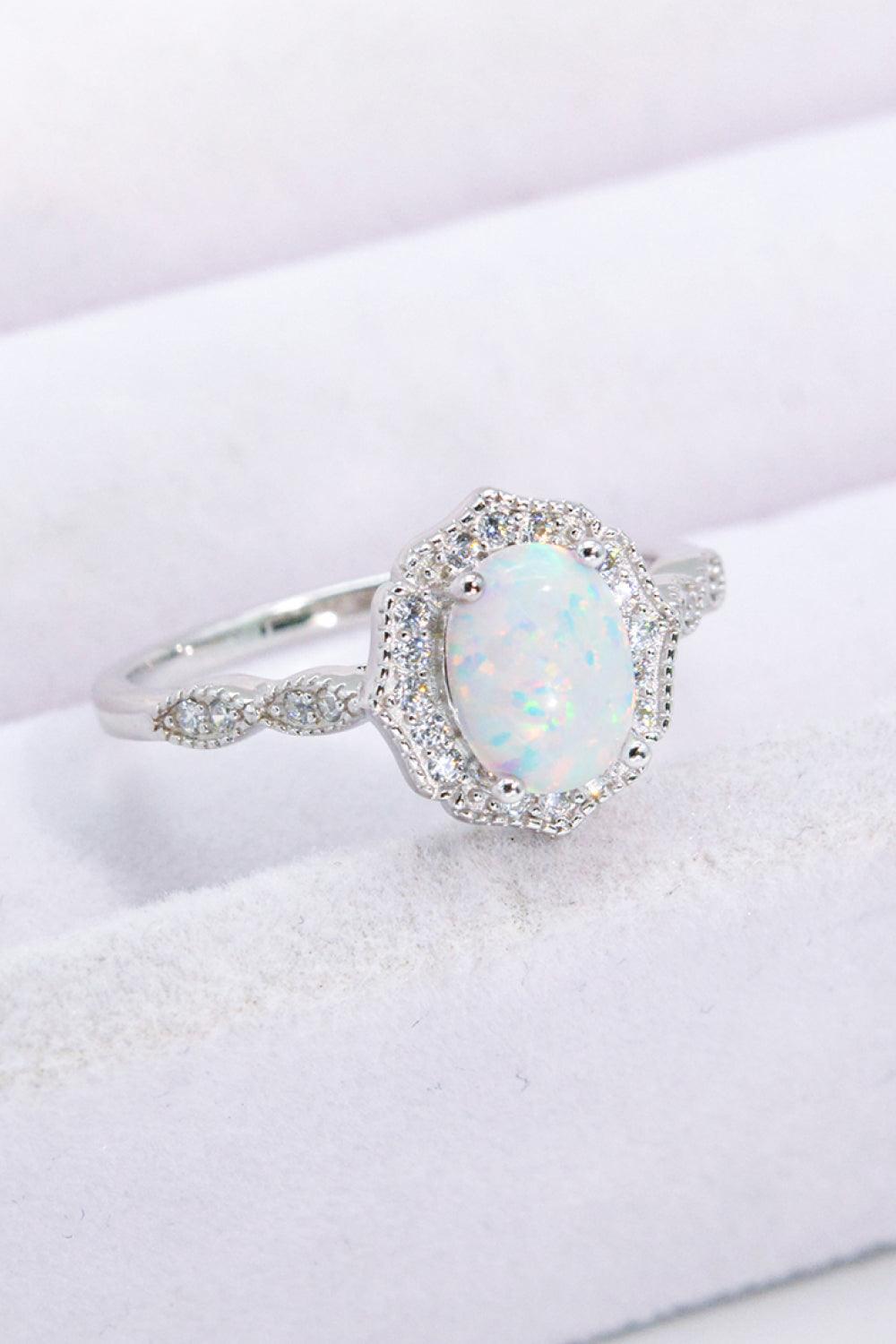 Just For You 925 Sterling Silver Opal Ring - Flyclothing LLC