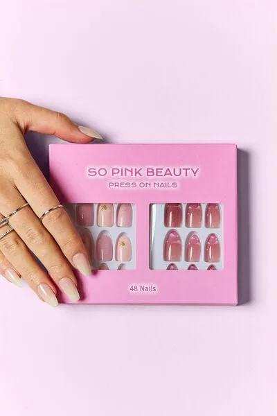 SO PINK BEAUTY Press On Nails 2 Packs - Trendsi - Flyclothing LLC