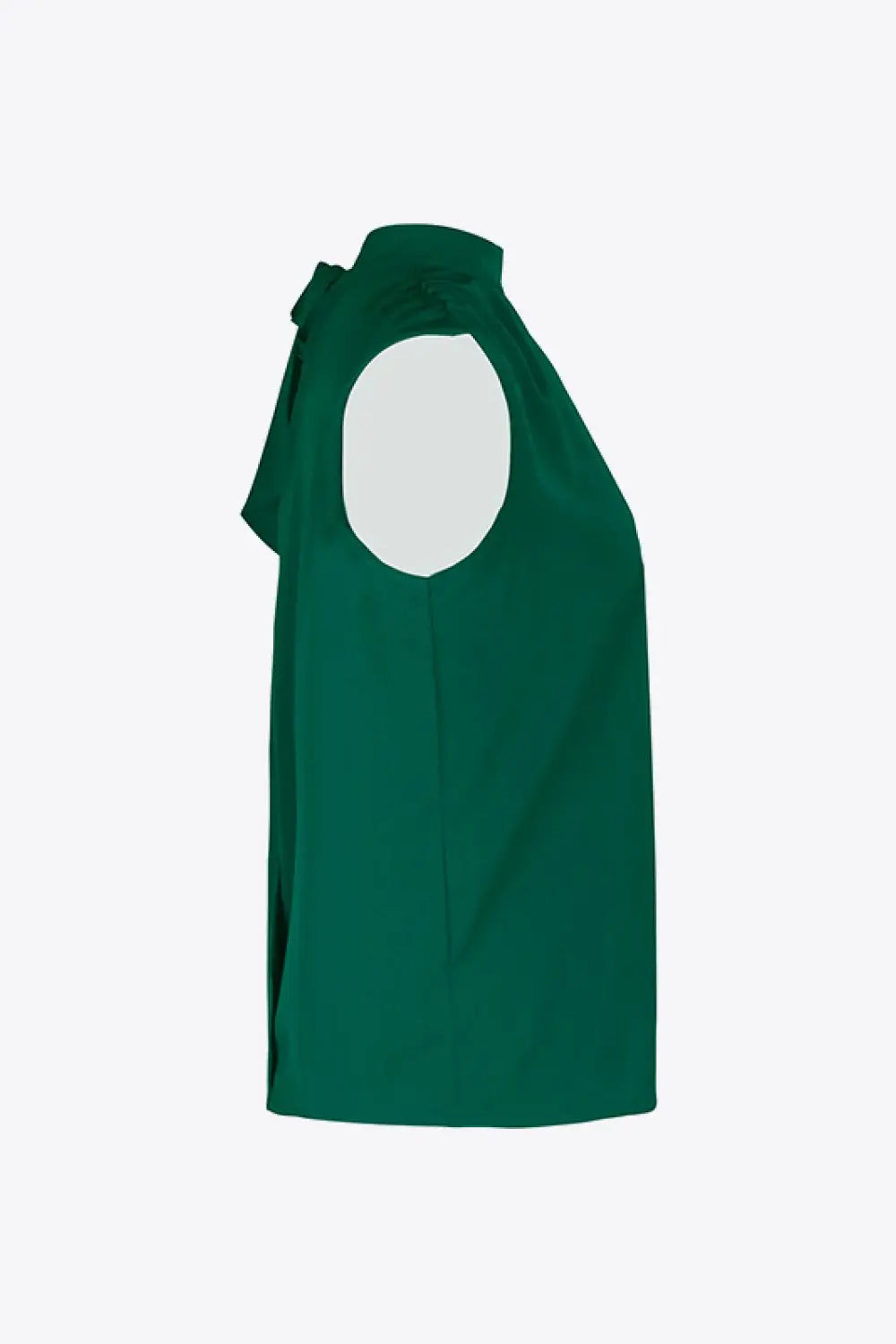 Tied Mock Neck Blouse - Trendsi - Flyclothing LLC