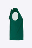 Tied Mock Neck Blouse - Trendsi - Flyclothing LLC