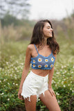 Floral Crochet Cropped Cami - Trendsi