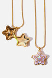 Rhinestone Decor Star Box Pendant Necklace - Trendsi - Flyclothing LLC