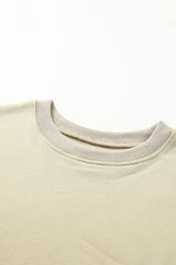 Drop Shoulder Ribbed Trim Sweatshirt - Trendsi