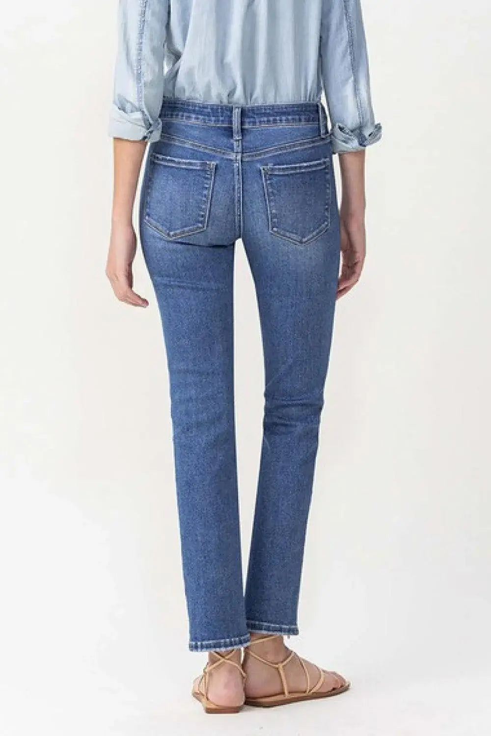 Lovervet Full Size Maggie Midrise Slim Ankle Straight Jeans - Trendsi - Flyclothing LLC