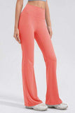 High Waist Straight Active Pants - Trendsi - Flyclothing LLC