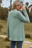 Textured Open Front Long Sleeve Cardigan - Trendsi - Flyclothing LLC