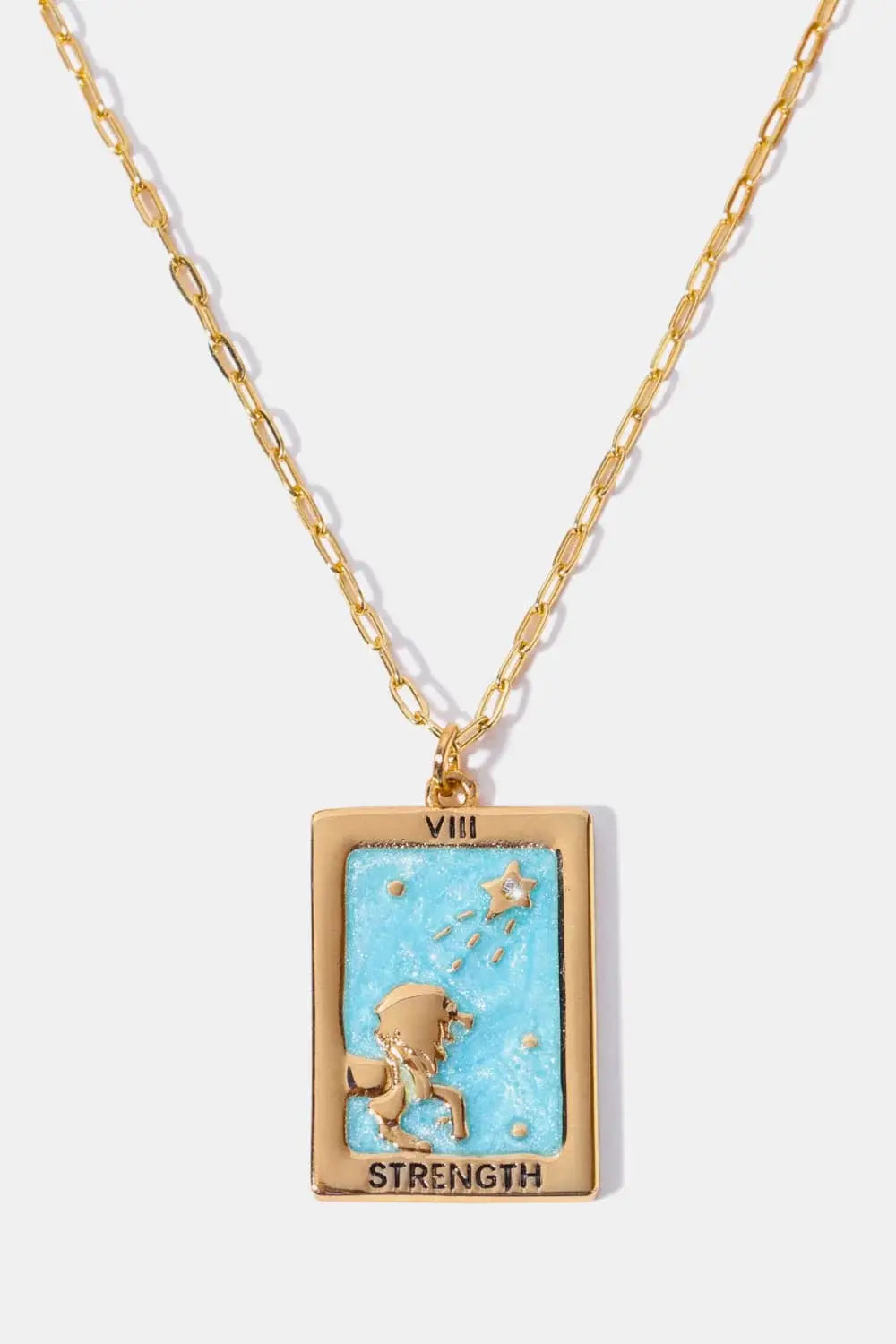 Tarot Card Pendant Copper Necklace - Trendsi - Flyclothing LLC