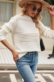 Round Neck Opnework Long Sleeve Pullover Sweater - Trendsi - Flyclothing LLC