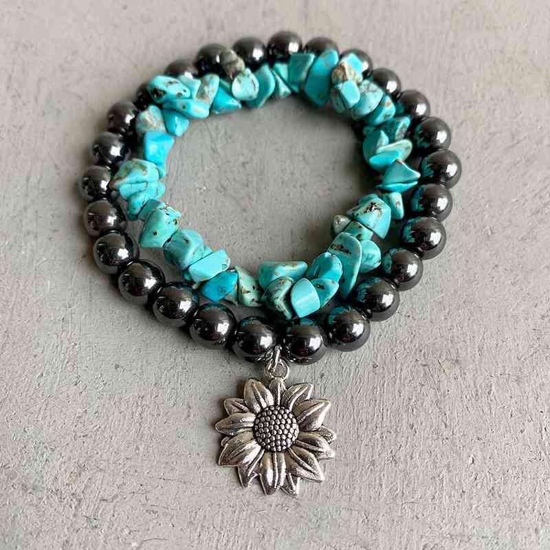Turquoise Alloy Bracelet - Flyclothing LLC