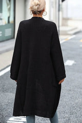 Dropped Shoulder Long Sleeve Cardigan with Pocket - Trendsi - Flyclothing LLC