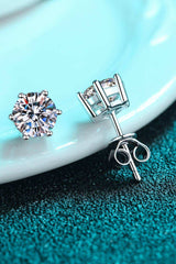 Moissanite Stud Earrings - Trendsi - Flyclothing LLC