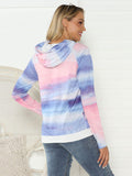 Full Size Tie-Dye Long Sleeve Hoodie - Trendsi