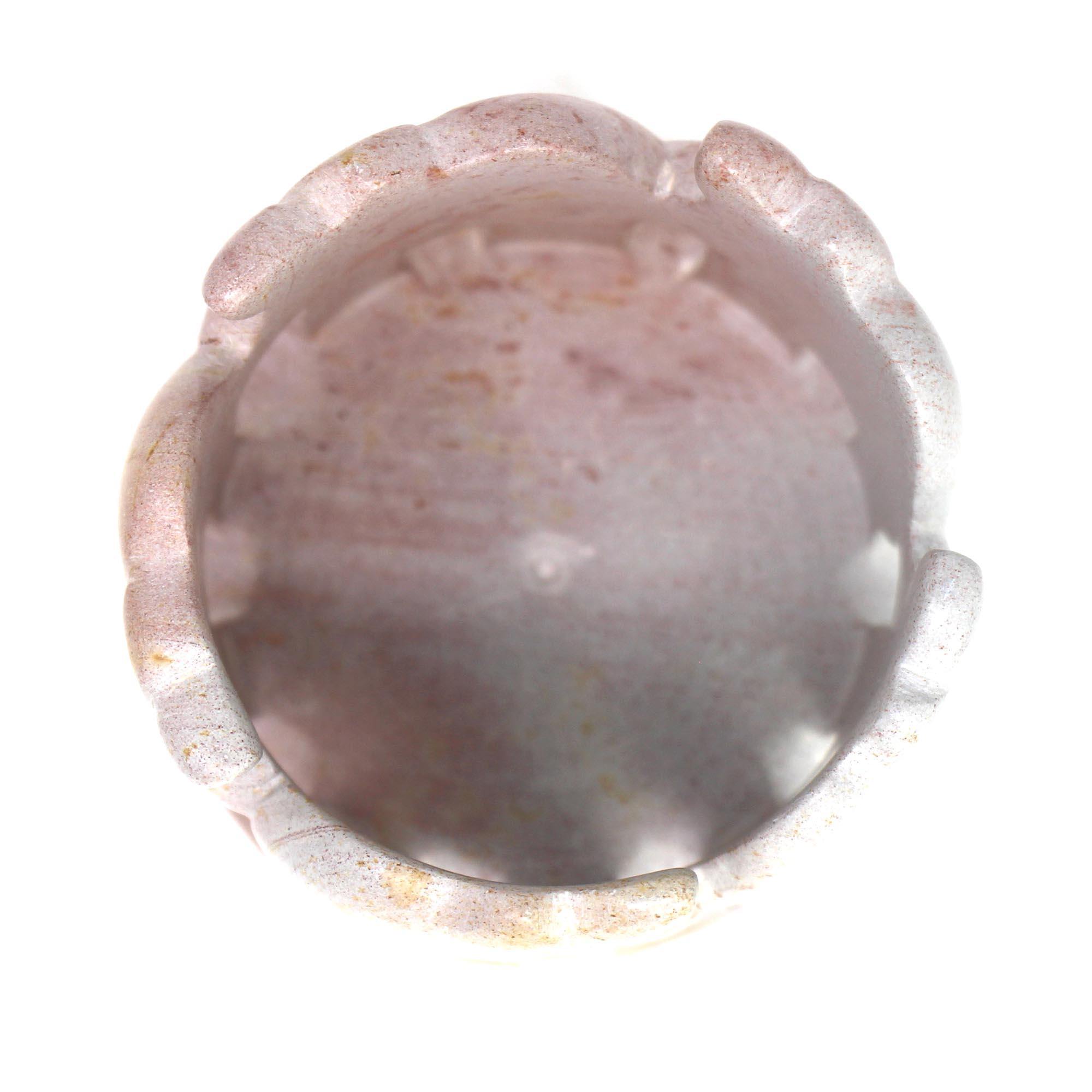 Circle of Elephants Soapstone Sculpture, 3 to 3.5-inch - Light Natural Stone - SMOLArt