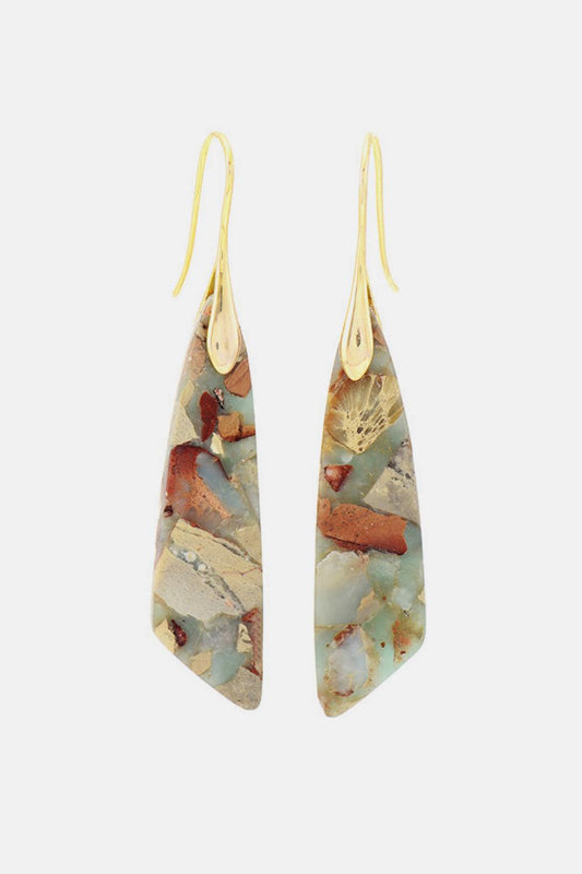 Handmade Natural Stone Dangle Earrings - Trendsi