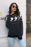 Ribbed Round Neck Long Sleeve Pullover Sweater - Trendsi - Flyclothing LLC
