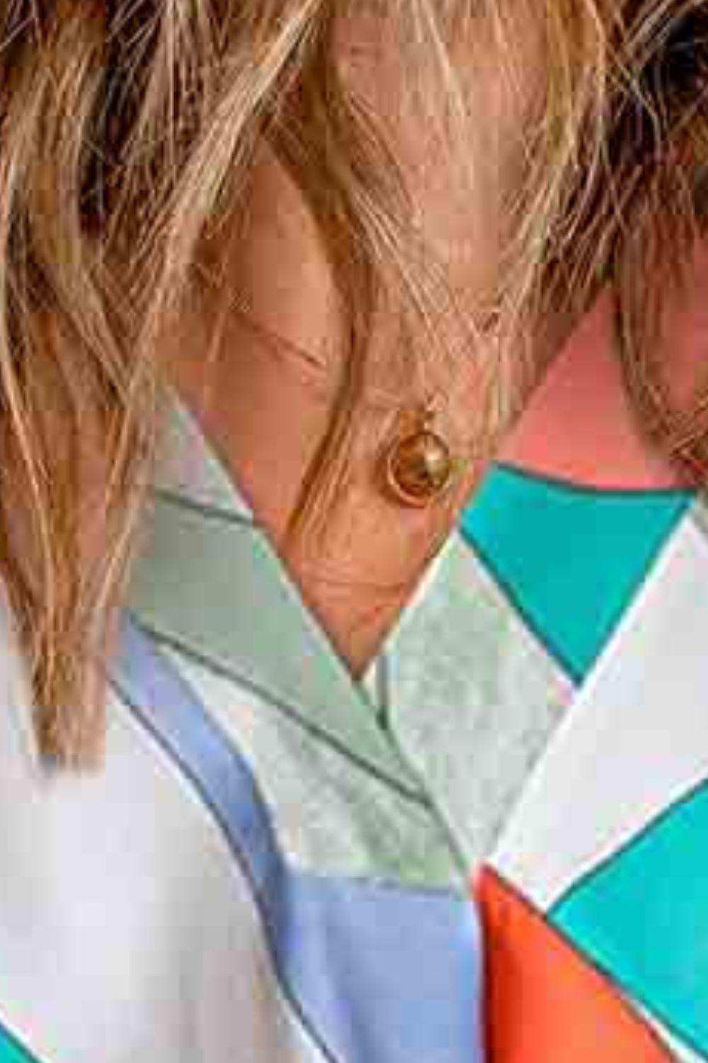 Printed V-Neck Short Sleeve Blouse - Trendsi - Flyclothing LLC