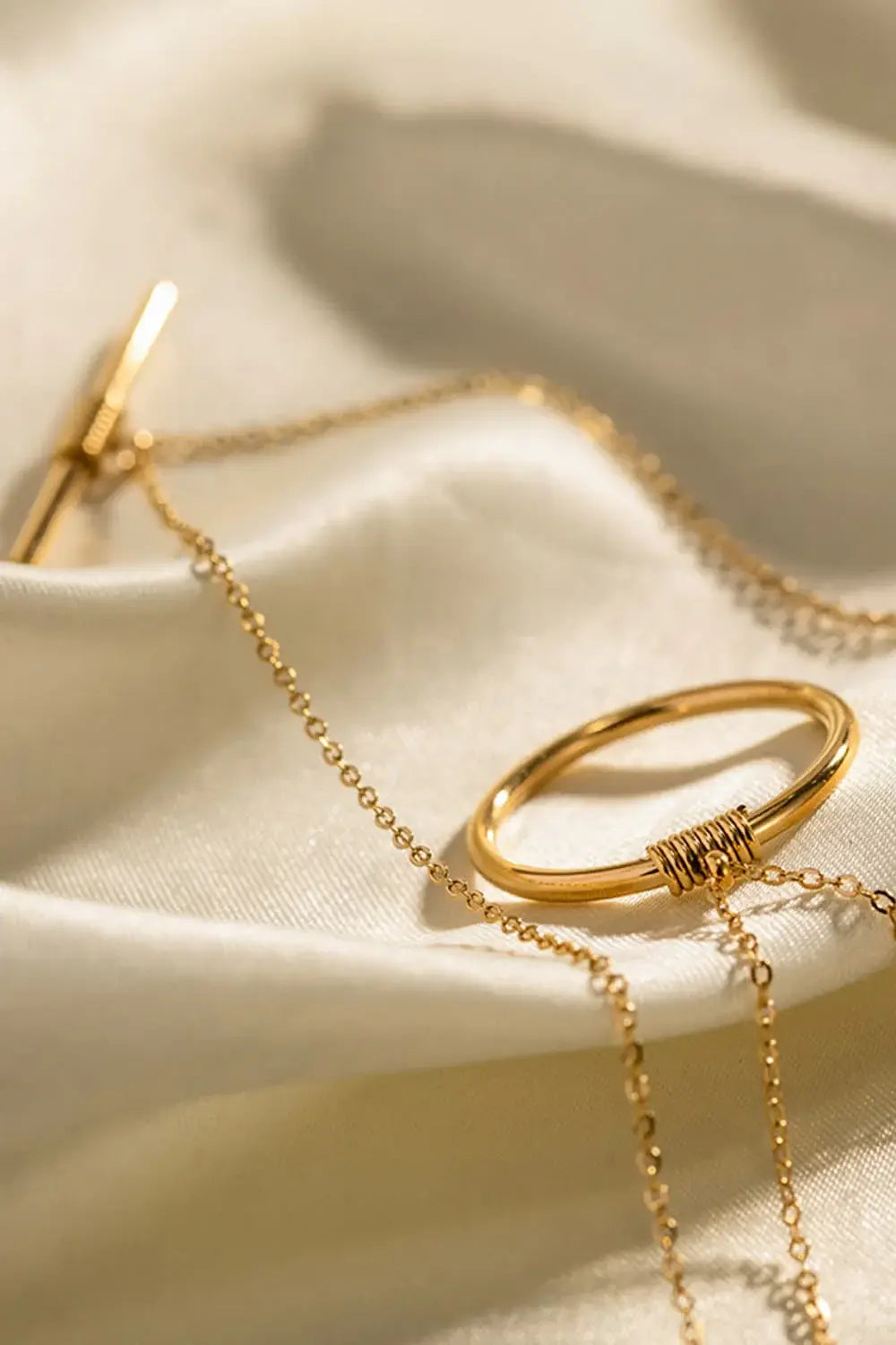 Double-Layered Stainless Steel Necklace - Trendsi - Flyclothing LLC