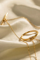 Double-Layered Stainless Steel Necklace - Trendsi - Flyclothing LLC